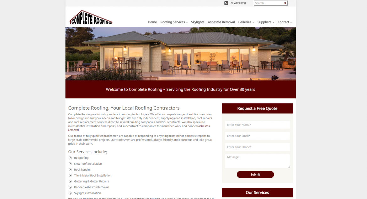 Complete Roofing Website